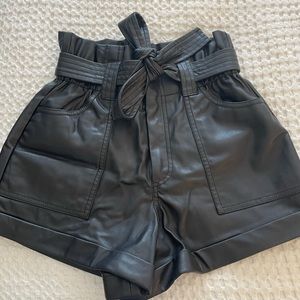 Vegan Leather Shorts / Zara